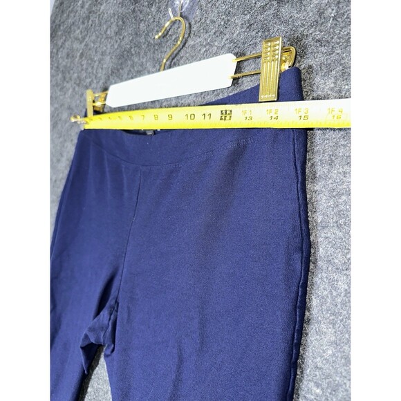 EILEEN FISHER Women's Size S/P Navy Blue Stretch Pull-On Straight Leg Pants - Picture 5 of 10